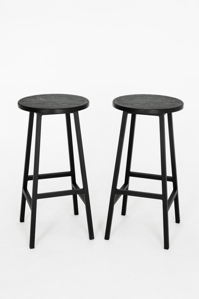 Изображение товара Табурет барный Stal-Massiv SMH-76 (дуб черный/черный)