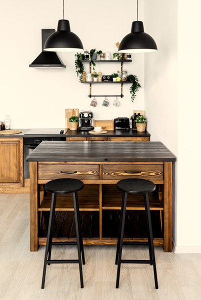 Изображение товара Табурет барный Stal-Massiv SMH-76 (дуб черный/черный)