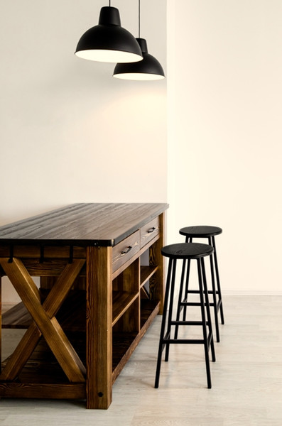 Изображение товара Табурет барный Stal-Massiv SMH-76 (дуб черный/черный)