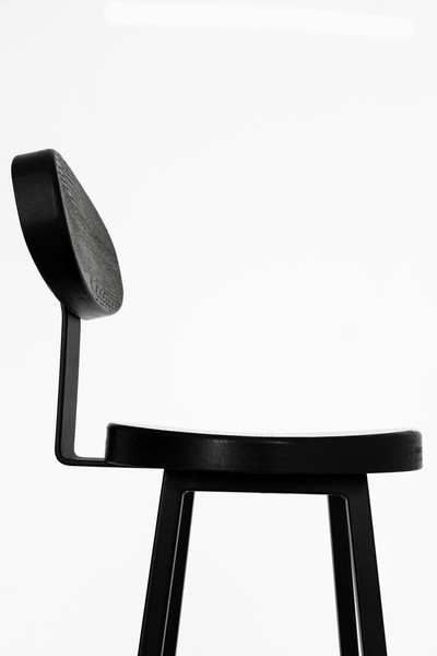 Изображение товара Стул барный Stal-Massiv SMH-S65 со спинкой (дуб черный/черный)