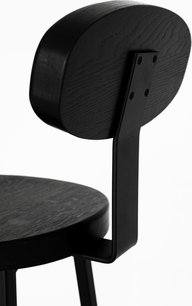 Изображение товара Стул барный Stal-Massiv SMH-S65 со спинкой (дуб черный/черный)