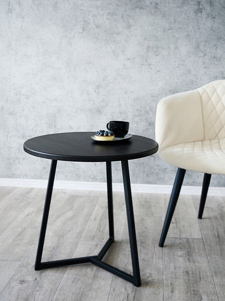 Изображение товара Журнальный столик Stal-Massiv SMT-60 (дуб черный/черный)