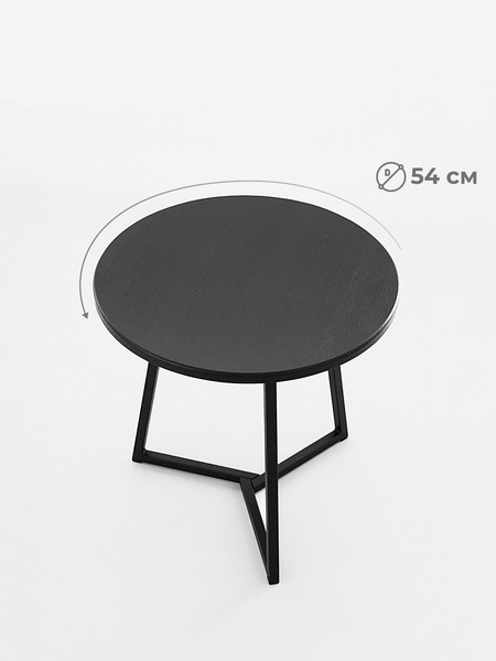 Изображение товара Журнальный столик Stal-Massiv SMT-60 (дуб черный/черный)