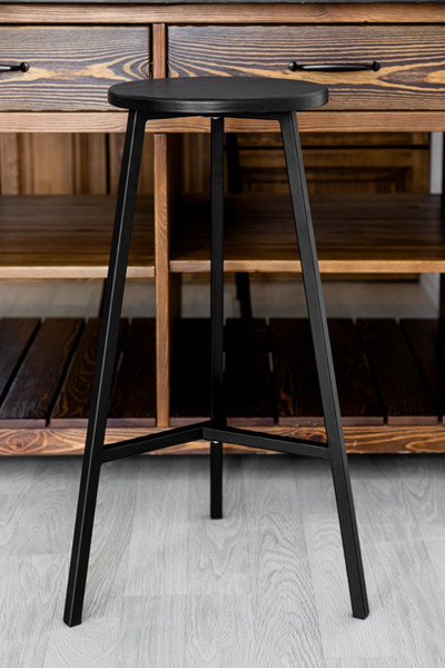 Изображение товара Табурет барный Stal-Massiv TRH-63 (дуб черный/черный)