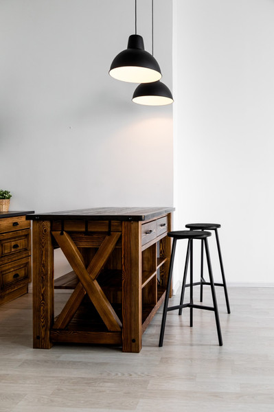 Изображение товара Табурет барный Stal-Massiv TRH-63 (дуб черный/черный)