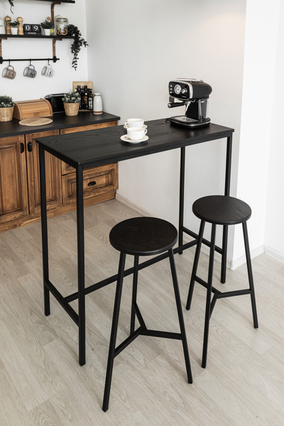 Изображение товара Табурет барный Stal-Massiv TRH-63 (дуб черный/черный)