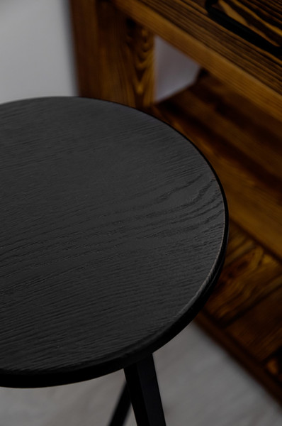 Изображение товара Табурет барный Stal-Massiv TRH-63 (дуб черный/черный)