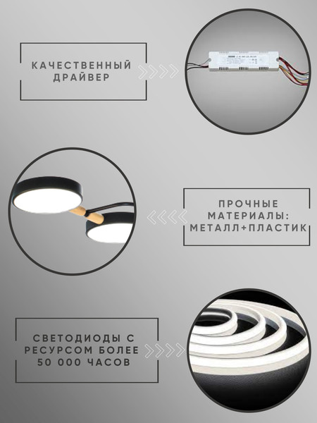 Изображение товара Потолочный светильник Aitin-Pro X9816/6 (черный)