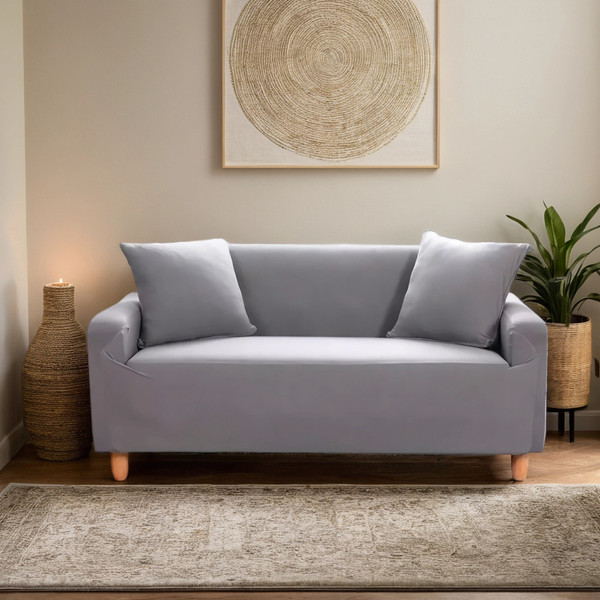 Изображение товара Чехол на 3-х местный диван Mio Tesoro 190-230см + наволочка / ALZH06203-G (серый)