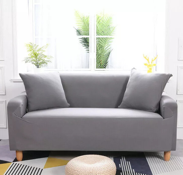 Изображение товара Чехол на 3-х местный диван Mio Tesoro 190-230см + наволочка / ALZH06203-G (серый)