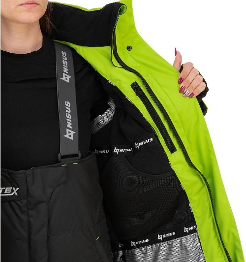 Изображение товара Костюм для охоты и рыбалки Nisus Зимний Mira 5/5 К Шелтер до -40С / T-M-L-48-170-L (L, лайм/черный)