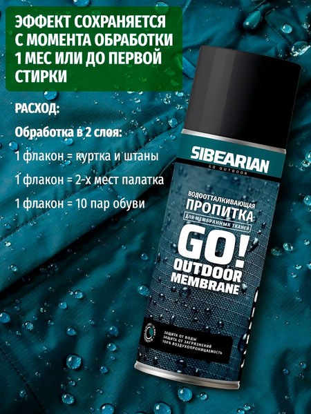 Изображение товара Водоотталкивающая пропитка Sibearian Go! 1172-SBR (400мл)