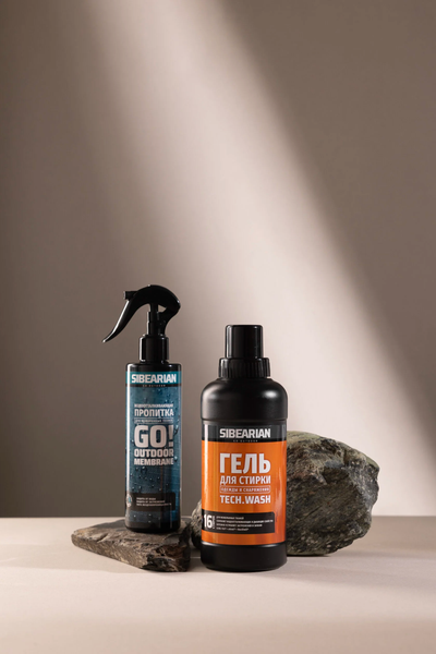 Изображение товара Набор чистящих средств для одежды Sibearian Tech Wash & GO! и пропитки мембранных тканей 1201-SBR 