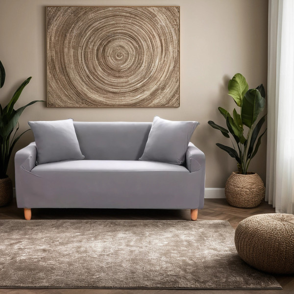 Изображение товара Чехол на 2-х местный диван Mio Tesoro 140-185см + наволочка / ALZH06202-G (серый)