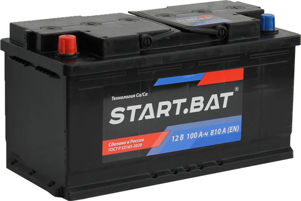 Изображение товара Автомобильный аккумулятор СтартБат 6СТ-100 VL рус прямая L (100 А/ч)