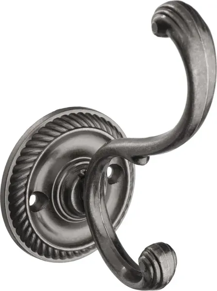 Изображение товара Крючок для одежды Kerron KR 0280 BAZ двухрожковый (черненый старинный цинк)