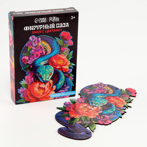 Изображение товара Пазл Puzzle Змея с цветами / 10513629