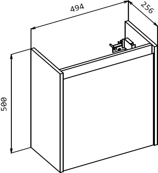 Изображение товара Тумба с умывальником BelBagno Kraft MINI-500/260-1A-SO-RNN-L + 7045-KL