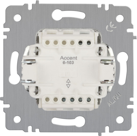 Изображение товара Выключатель INTRO Accent 6-101-01 / Б0063469 (белый)