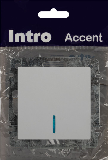 Изображение товара Выключатель INTRO Accent 6-102-01 / Б0063445 (белый)