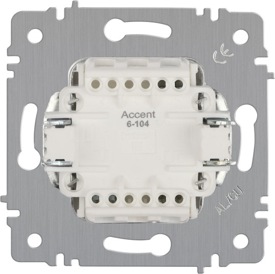 Изображение товара Выключатель INTRO Accent 6-104-01 / Б0063452 (белый)