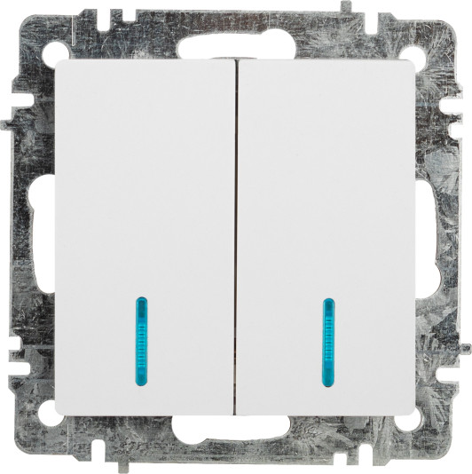 Изображение товара Выключатель INTRO Accent 6-105-01 / Б0063505 (белый)