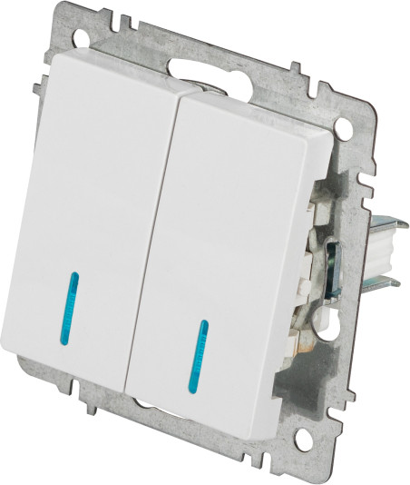 Изображение товара Выключатель INTRO Accent 6-105-01 / Б0063505 (белый)