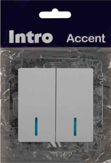 Изображение товара Выключатель INTRO Accent 6-105-01 / Б0063505 (белый)
