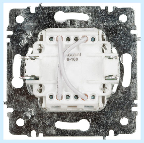 Изображение товара Выключатель INTRO Accent 6-108-01 / Б0063578 (белый)