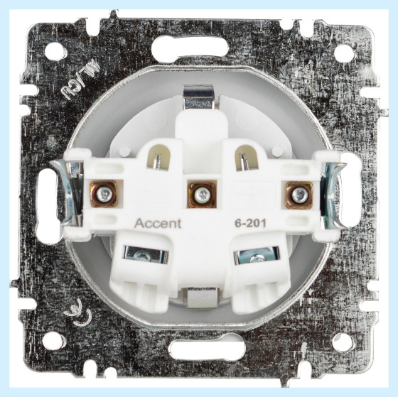 Изображение товара Розетка INTRO Accent 6-201-01 / Б0063653 (белый)