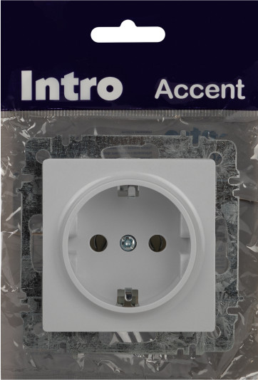 Изображение товара Розетка INTRO Accent 6-202-01 / Б0063678 (белый)