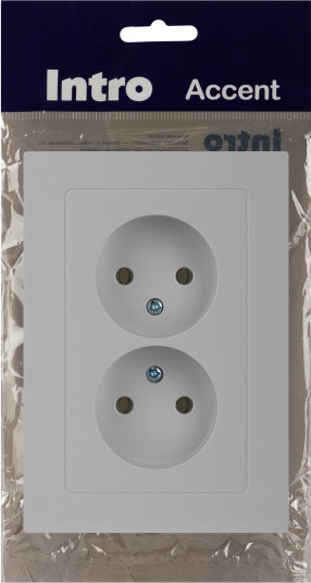 Изображение товара Розетка INTRO Accent 6-204-01 / Б0063447 (белый)