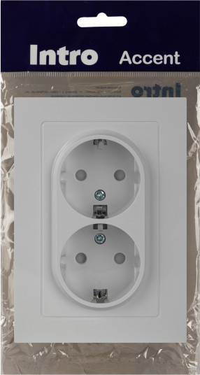 Изображение товара Розетка INTRO Accent 6-208-01 / Б0063528 (белый)