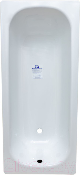 Изображение товара Ванна стальная Smavit Cassia Titanium 160x70 (с шумоизоляцией и ножками Etalon)