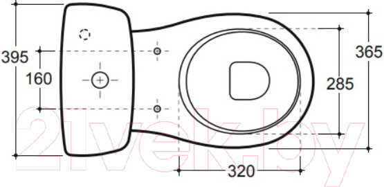 Изображение товара Унитаз напольный Керамин Фест МС Инкоэр (однорежимный)