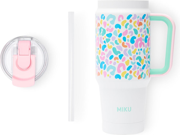 Изображение товара Термокружка Miku TH-MG-900-WBLT (950мл, белый/кляксы)