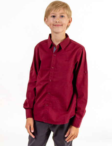 Изображение товара Рубашка детская Isee UN-71850B (р-р 42/170-176, бордовый)