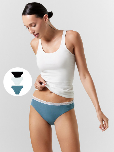 Изображение товара Комплект женских трусов Mark Formelle 412461-3 (р.106, арктика)