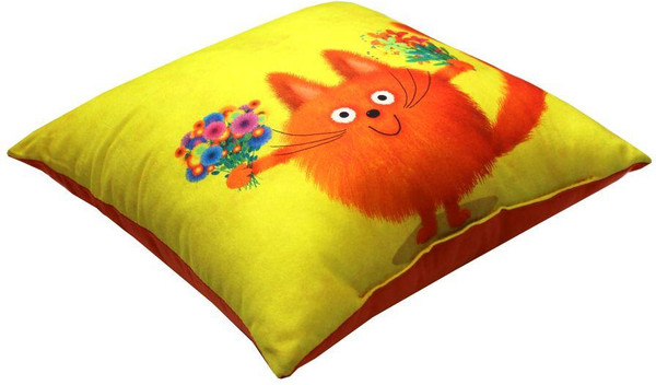 Изображение товара Подушка декоративная MATEX Kotoklism line. Клубок / 52-043 (оранжевый/лососевый)