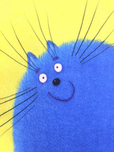 Изображение товара Подушка декоративная MATEX Kotoklism line. Пухля / 52-104 (лимонный, черный, синий)