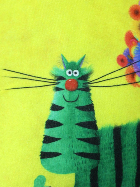 Изображение товара Подушка декоративная MATEX Kotoklism line. Кот-скамейка / 52-135 (желтый/зеленый/синий)