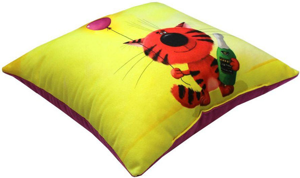 Изображение товара Подушка декоративная MATEX Kotoklism line. Игристые / 52-159 (лимонный/красный/фуксия)