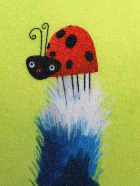 Изображение товара Подушка декоративная MATEX Kotoklism line. Божья коровка / 52-180 (лайм/белый/синий)