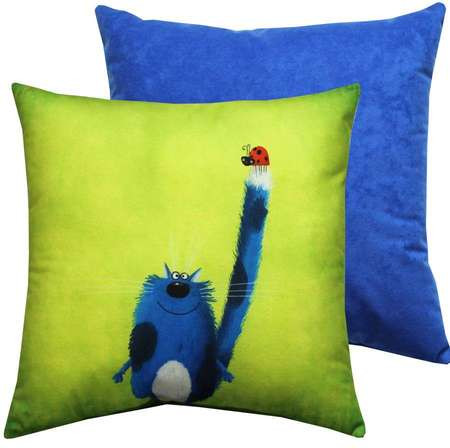 Изображение товара Подушка декоративная MATEX Kotoklism line. Божья коровка / 52-180 (лайм/белый/синий)