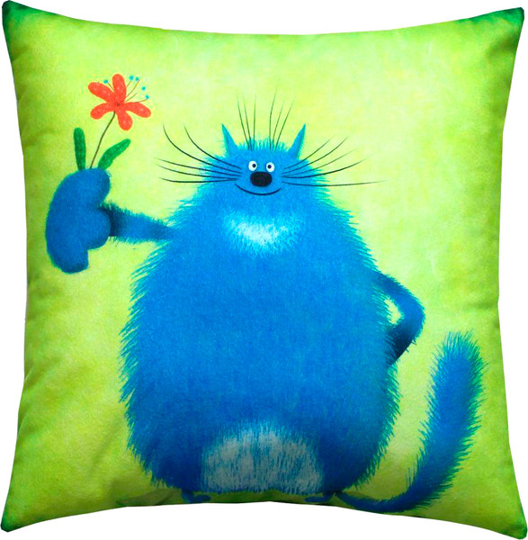 Изображение товара Подушка декоративная MATEX Kotoklism line. Громила / 52-203 (фисташковый/голубой/синий)