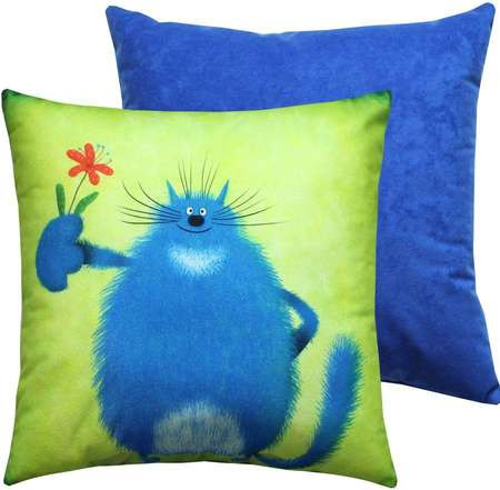 Изображение товара Подушка декоративная MATEX Kotoklism line. Громила / 52-203 (фисташковый/голубой/синий)