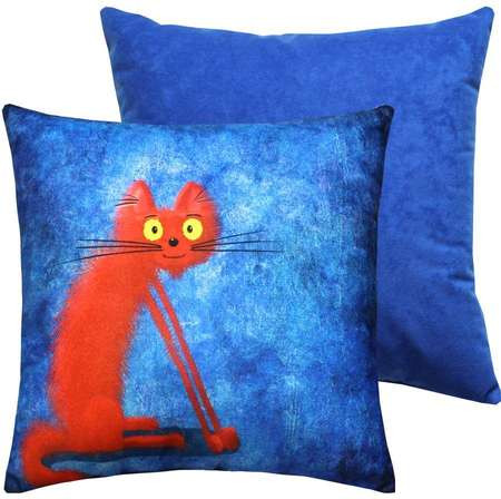 Изображение товара Подушка декоративная MATEX Kotoklism line. Худой / 52-258 (красный/черный/синий)