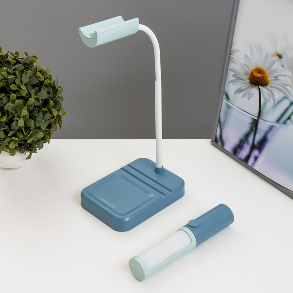 Изображение товара Настольная лампа Risalux Лансер 9352535 (синий/лазурный)