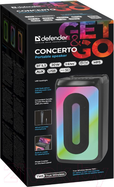 Изображение товара Портативная колонка Defender Concerto / 65084