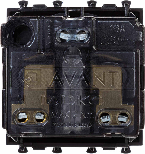 Изображение товара Розетка DKC Avanti 4402002 (черный квадрат)
